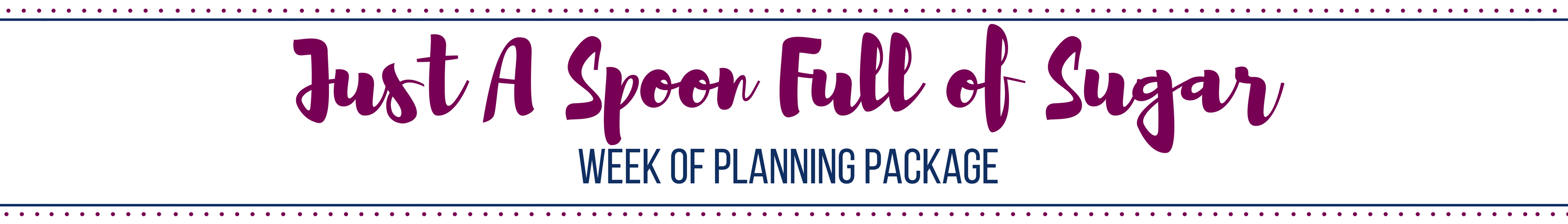 Week of planning package